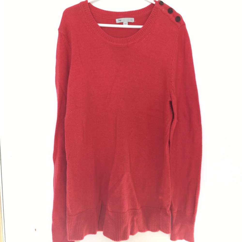 Bright orange-pink cardigan